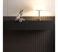 Commode Suspendue avec tiroirs de Grandes Compartiments, Chevet et Table de Maquillage, Table d'ordinateur et Bureau Moderne, pour Petits Espaces(Black,100cm/39.3in)