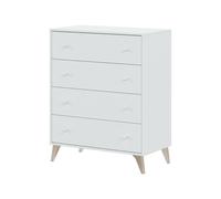 Habitat et Jardin - Commode Sweet - 4 tiroirs - 95 x 77,5 x 40 cm - Blanc
