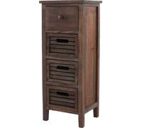 Commode T18, Armoire à tiroirs, 4 tiroirs, 74x30x25cm Shabby-Look Vintage ~ brun