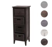 Commode T18, Armoire à tiroirs 74x30x25cm Vintage gris-brun