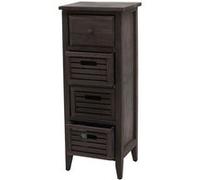 Commode T18, Armoire à tiroirs 74x30x25cm Vintage gris-brun Gris G