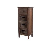 Commode / table d'appoint / armoire, 4 tiroirs, 30x25x74cm, shabby, vintage, marron