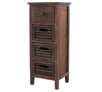 Commode / table d'appoint / armoire, 4 tiroirs, 30x25x74cm, shabby, vintage marron
