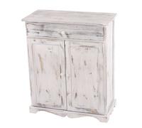 Mendler Commode / Table d'appoint / Armoire 66 x 33 x 78 cm Shabby Vintage Blanc