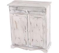 Mendler Commode / Table d'appoint / Armoire 66 x 33 x 78 cm Shabby Vintage Blanc