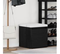 Commode - Tiroir en Bois Noir - 40,5x40x40 cm - Bois d Ingénierie - Style Contemporain