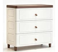 Commode Tiroirs Multicouches Blancs Armoire de Rangement Compacte Peu Encombrante avec Plusieurs Espaces de Rangement Meubles de Chambre Coiffeuses Pour Salon, Couloir, Bureau et Placard 50cm,3 Layers