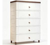 Commode Tiroirs Multicouches Blancs Armoire de Rangement Compacte Peu Encombrante avec Plusieurs Espaces de Rangement Meubles de Chambre Coiffeuses Pour Salon, Couloir, Bureau et Placard 60cm,5 Layers