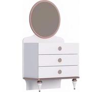 Commode Trois tiroirs Design moderne Accents élégants Blanc Chambre d'enfant