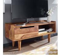 Meuble TV 1 porte coulissante 95x34x44 cm en bois de sheesham