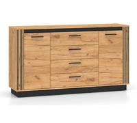 Commode Urso Buffet Or Artisan Chêne Noir Version Choisissable