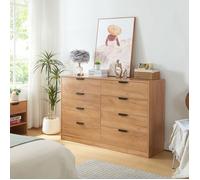 Commode Varkaus 90 x 140 x 40 cm effet chêne