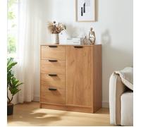 Commode Varkaus 90 x 80 x 40 cm effet chêne