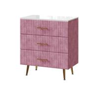 Vicco Commode Velia, Rose, 70x78.5cm avec 3 tiroirs