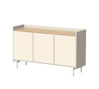 Commode Velina, 140x82cm avec 6 compartiments, Crème, Chêne, Vicco