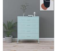 Commode vert menthe 80x35x101,5 cm acier