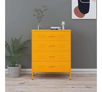 Commode Vert Menthe 80x35x101,5 cm Acier Buffet Armoire à Tiroirs vidaXL