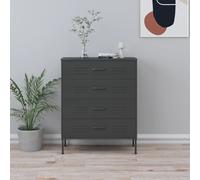 Commode Vert Menthe 80x35x101,5 cm Acier Buffet Armoire à Tiroirs vidaXL
