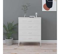 Commode Vert Menthe 80x35x101,5 cm Acier Buffet Armoire à Tiroirs vidaXL