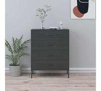 Commode Anthracite 80x35x101,5 cm Acier336204