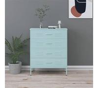 Commode Vert menthe 80x35x101,5 cm Acier Vert menthe G