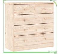 Commode - VGEBY - ALTA - Bois massif de pin - 5 tiroirs - 77x35x73 cm