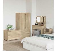 Commode Vidaxl 1 tiroir Chêne Sonoma 80 x 48 x 57 cm - Cabinet de rangement chambre