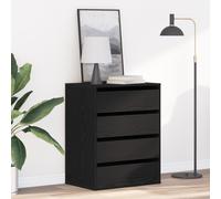 Commode Vidaxl Chêne Noir 60x41x76 Cm Bois D'ingénierie Noir