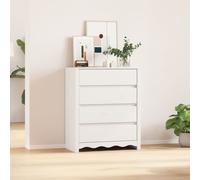 vidaXL Commode DRAMMEN Blanche 76,5x40x91 cm en Bois Massif de Pin