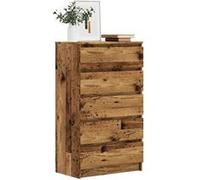 vidaXL Commode vieux bois 60x36x103 cm bois d'ingénierie, coffre, commode, armoire avec tiroirs, coffres, commodes, armoire 855996
