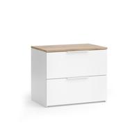 Commode Wido 60x50cm avec 2 tiroirs Blanc/Sonoma Vicco 51711