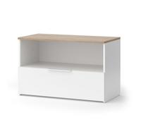 Vicco Commode Wido, Blanc/Sonoma, 80x50cm avec 1 Compartiment fermé