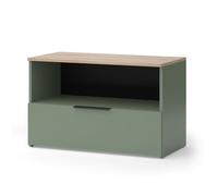 Commode Wido, 80x50cm avec 1 compartiment fermé, Vert, Vicco 57453