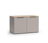 Commode Wido, 80x50cm avec 2 portes, Grège, Vicco