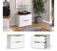 Vicco Commode Wido, Blanc/Sonoma, 60x50cm