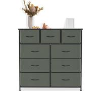 Commode XMTECH avec 6 grands tiroirs, 3 petits tiroirs - Rangement polyvalent, boîte à tiroirs et sideboard pour la chambre, l'entrée ou le salon, gris
