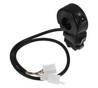 Commodo de Guidon Moto à Trois Fonctions pour Phare, Clignotant, Klaxon | Plastique Noir, Résistant aux Intempéries, Installation Rapide, pour Vtt et Moto Tout-usage