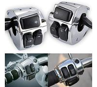 Commodo moto noir KaTur - 25 mm - étanche - Pour Harley