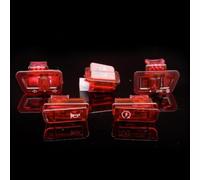 Commodo pour moto 5 12V Interrupteur pour clignotant Commodo | 5 incluses, / pour clignotant/démarrage, 12V standard, montage rapide, 22mm(red)