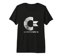 Commodore - C64 - C= et Commodore en Grunge délavé à la Pierre T-Shirt Haut de Gamme
