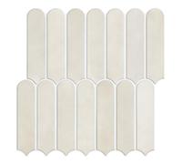 Commomy 10 Pièces Credence Adhesive pour Cuisine, Mat Toledo Cream, Carrelage Adhesif Mural, 30 x 30 cm, Carrelage Adhésif pour cuisine, salle de bain, décoration murale