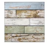 Commomy 10 Pièces Panneaux Muraux 3D Bois, Parement Bois Mural Interieur, PVC Planches Murales Imitation Bois Mur Revêtement 30 x 30 cm, pour Salon, Chambre à coucher, Cheminée Décoration Murale