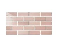 Commomy 12 Pièces Credence Adhesive pour Cuisine et Salle de Bain, Stickers Adhésive Carrelage Autocollant Mural, 30 x 15 cm, Rose Marbre, Stickers Carrelage Carreaux Adhésif Mural