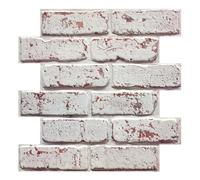 Commomy Panneau Mural Decoratif 3D Fausse Brique Murale, Dalle PVC Adhesive Murale, 10 Pièces, 30x30 cm, Panneaux Muraux 3D Papier Peint 3D Brique Décoration Murale intérieure