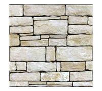 Commomy Panneaux Muraux 3D Effet Pierre Brique Autocollant, 10 Pièces, Papier Peint Brique Auto Adhesif Mural 3D, 30 x 30 cm, PVC Revêtement Mural Imperméable pour Salon Cuisine Cheminée Chambre