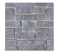 Commomy Panneaux Muraux 3D Effet Pierre Brique Autocollant, 10 Pièces, Papier Peint Brique Auto Adhesif Mural 3D, 30 x 30 cm, PVC Revêtement Mural Imperméable pour Salon Cuisine Cheminée Chambre