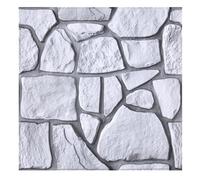 Commomy Panneaux Muraux 3D Effet Pierre Brique Autocollant, 10 Pièces, Papier Peint Brique Auto Adhesif Mural 3D, 30 x 30 cm, PVC Revêtement Mural Imperméable pour Salon Cuisine Cheminée Chambre