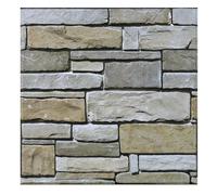 Commomy Panneaux Muraux 3D Effet Pierre Brique Autocollant, 10 Pièces, Papier Peint Brique Auto Adhesif Mural 3D, 30 x 30 cm, PVC Revêtement Mural Imperméable pour Salon Cuisine Cheminée Chambre