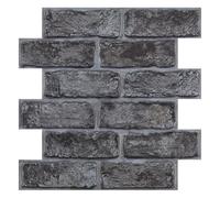 Commomy Panneaux Muraux 3D Fausse Brique Murale, Panneau Mural Décoratif Revêtement Mural, 10 Pièces, 30x30 cm, Dalle PVC Adhesive Murale Pour Salon Chambre à Coucher Cuisine Décoration Intérieure