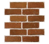 Commomy Panneaux Muraux 3D Fausse Brique Murale, Panneau Mural Décoratif Revêtement Mural, 10 Pièces, 30x30 cm, Dalle PVC Adhesive Murale Pour Salon Chambre à Coucher Cuisine Décoration Intérieure